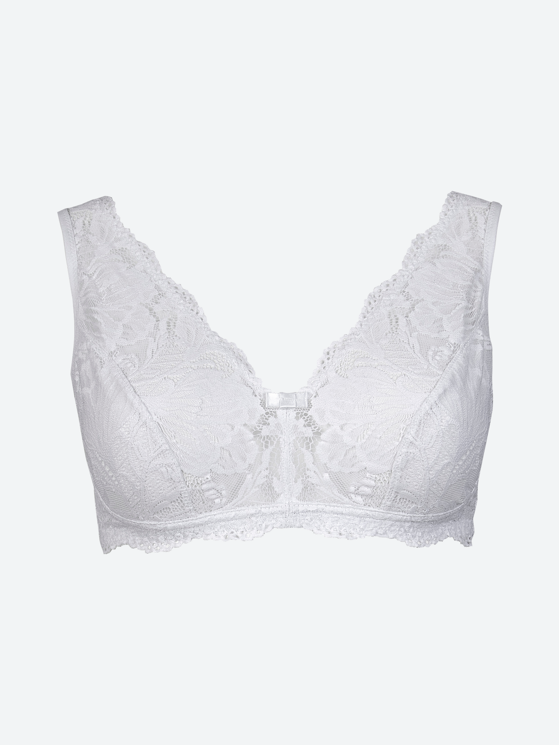 Reggiseno modello vela in pizzo jacquardtronic bianco.