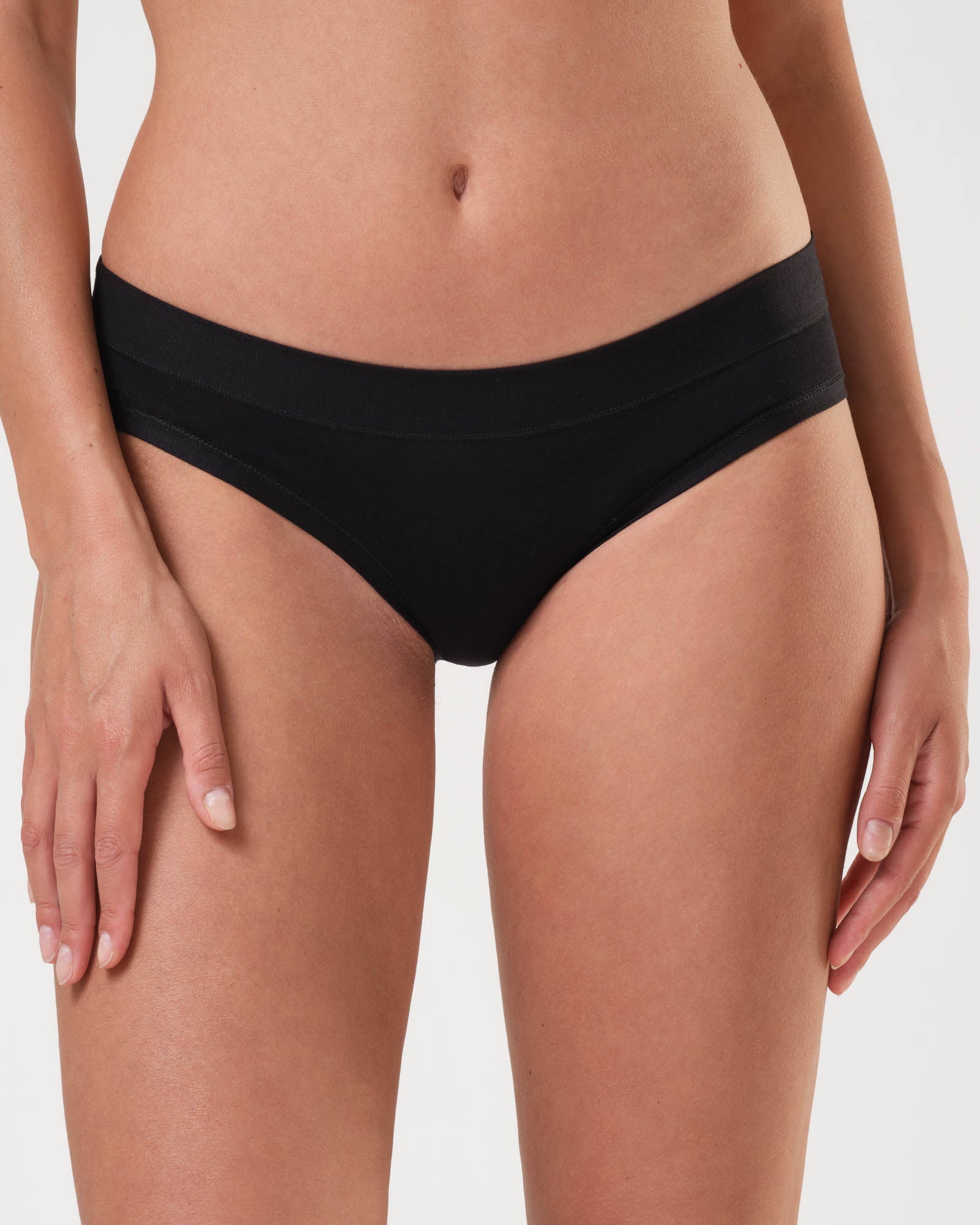 Slip vita bassa con fascia alta in cotone Modal Tencel