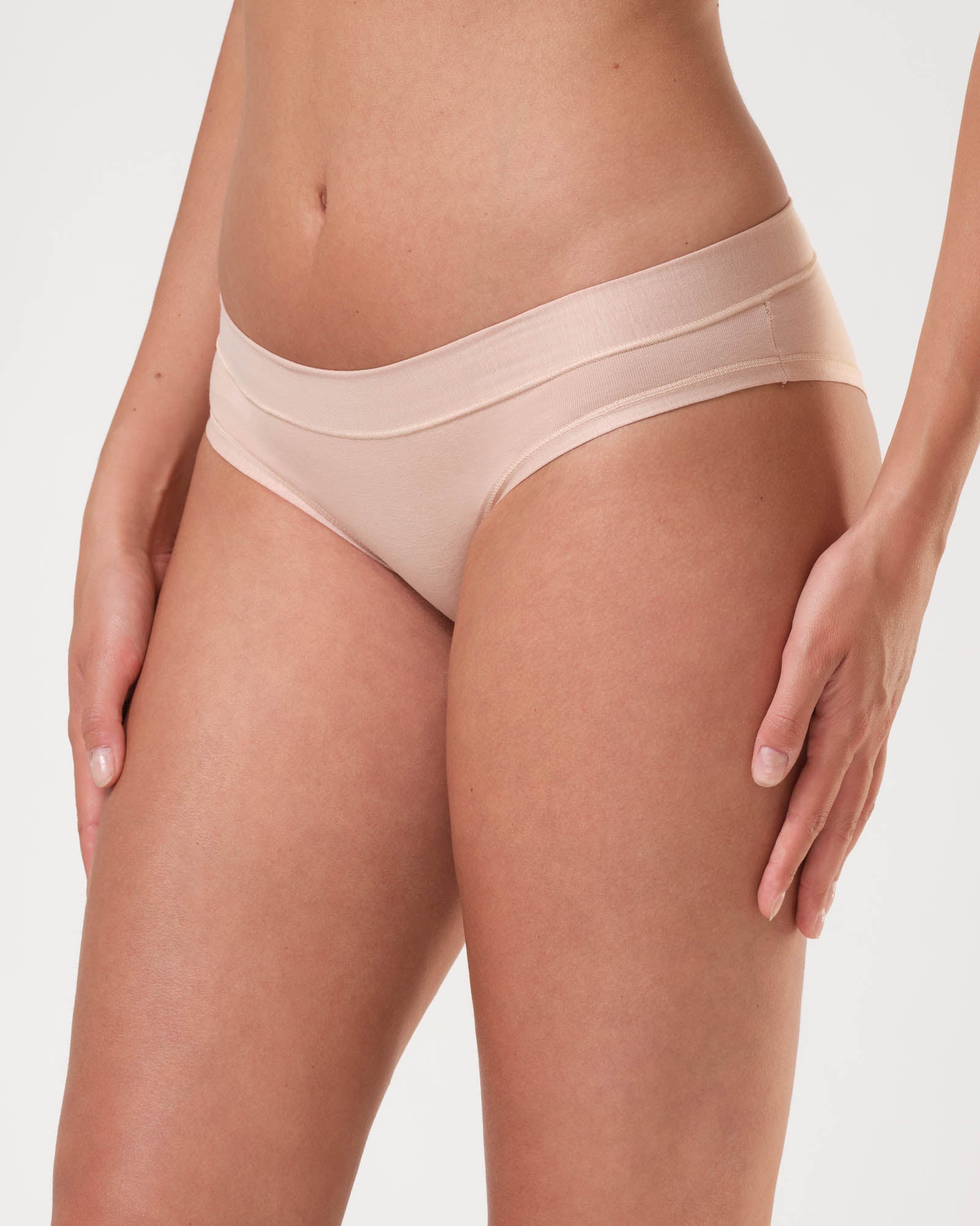 Slip vita bassa con fascia alta in cotone Modal Tencel