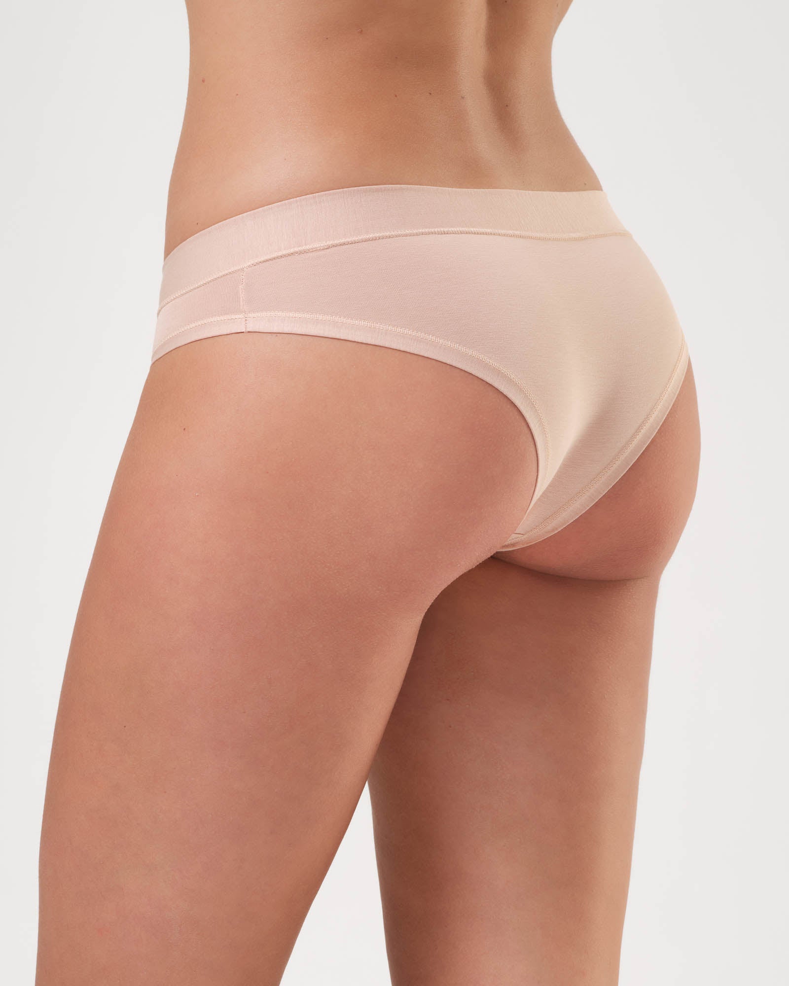 Slip vita bassa con fascia alta in cotone Modal Tencel