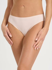 Brasiliana termonastrata cipria in microfibra e pizzo jacquardtronic.