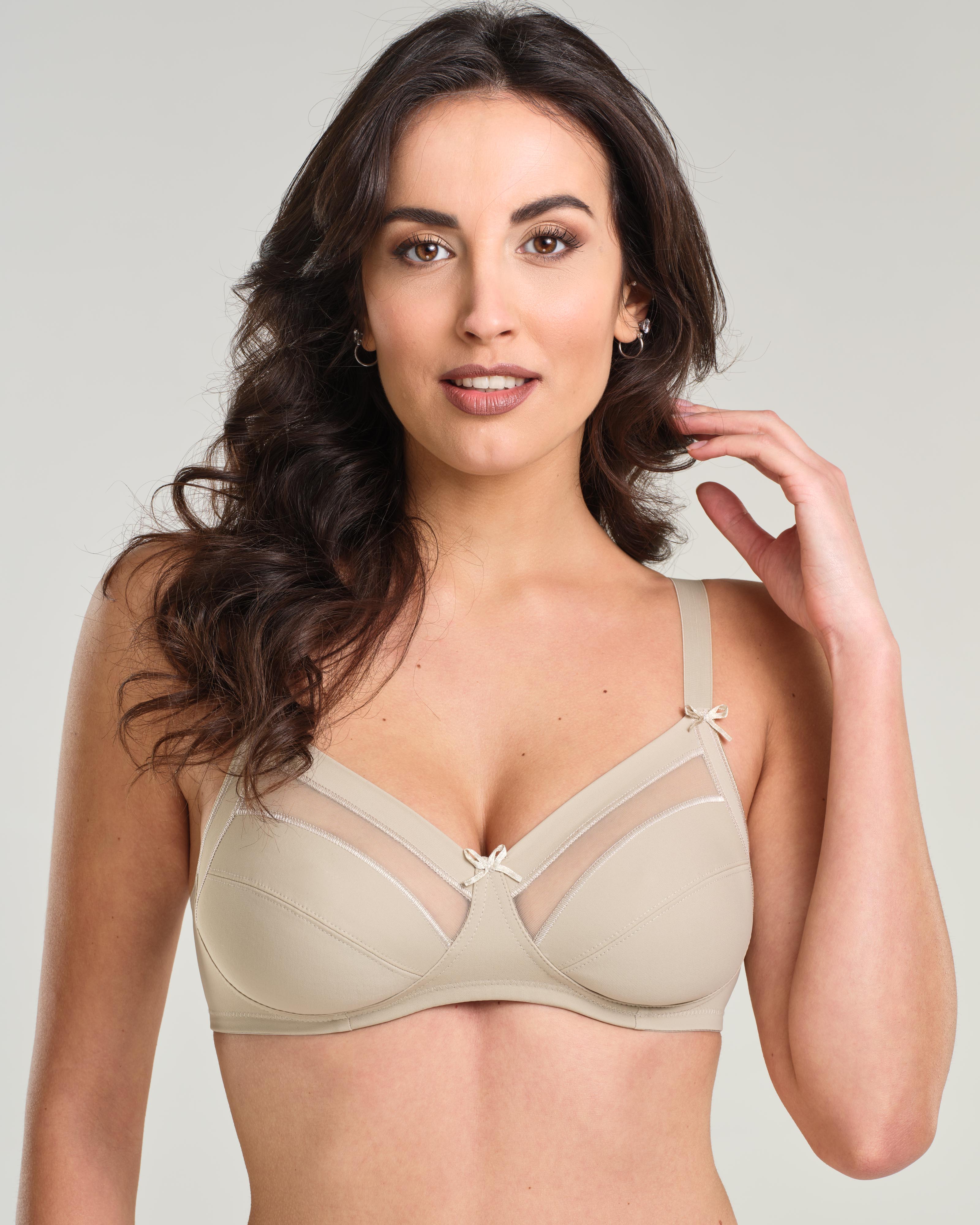 Reggiseno in tessuto elasticizzato e inserti in tulle – Coppa B