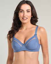 Reggiseno con ferretto in tessuto elasticizzato e inserti in tulle – Coppa B