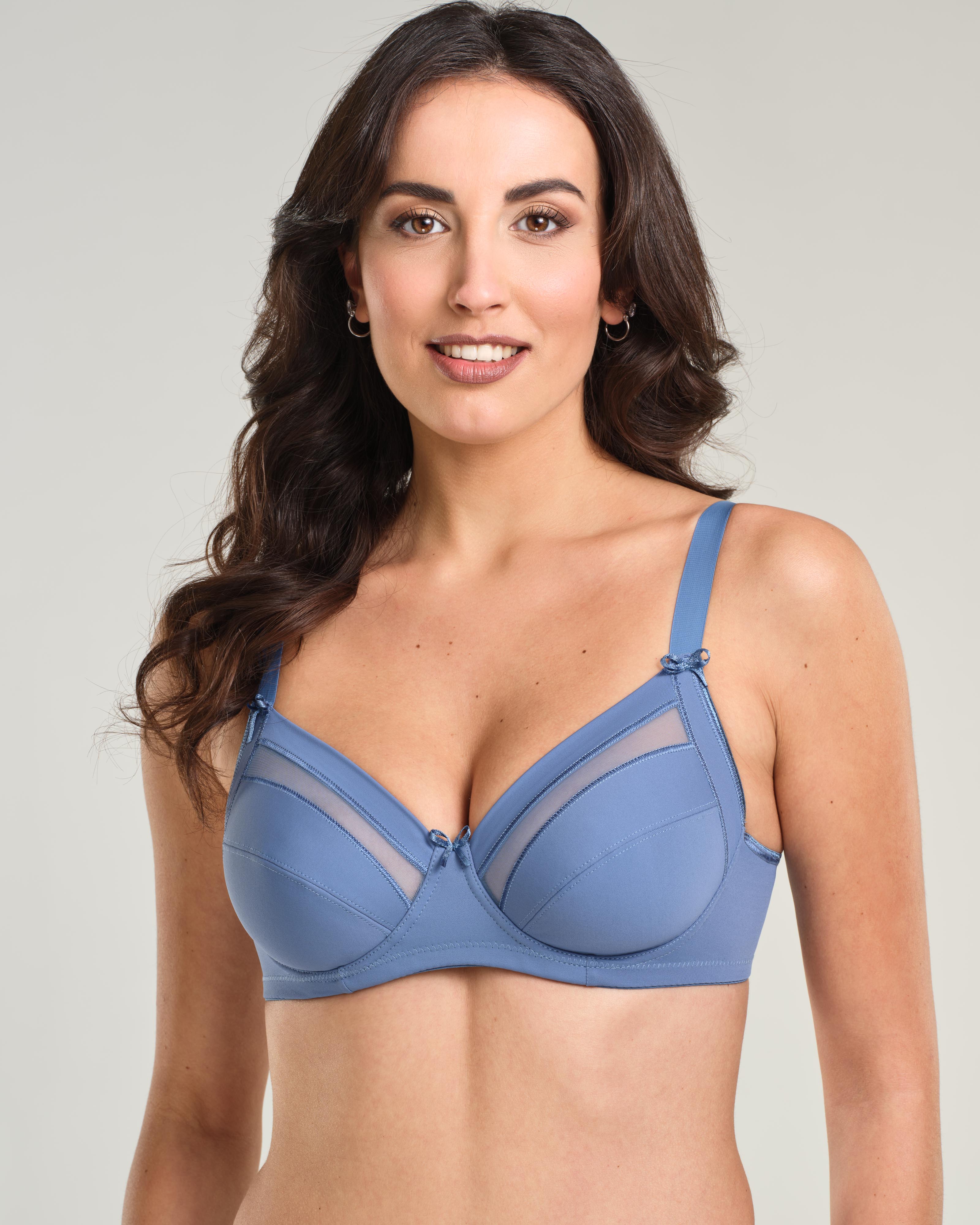Reggiseno con ferretto in tessuto elasticizzato e inserti in tulle – Coppa B