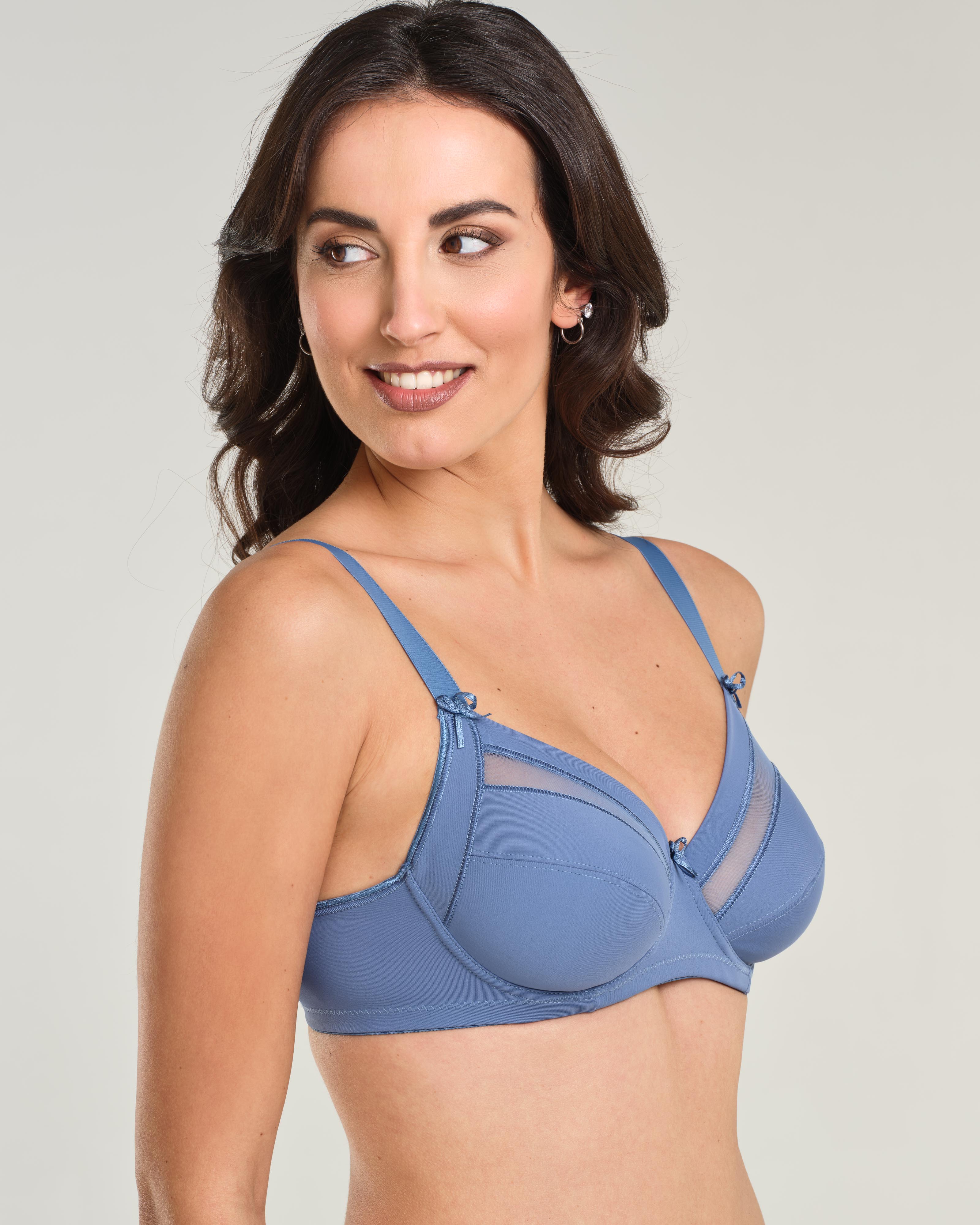 Reggiseno con ferretto in tessuto elasticizzato e inserti in tulle – Coppa B