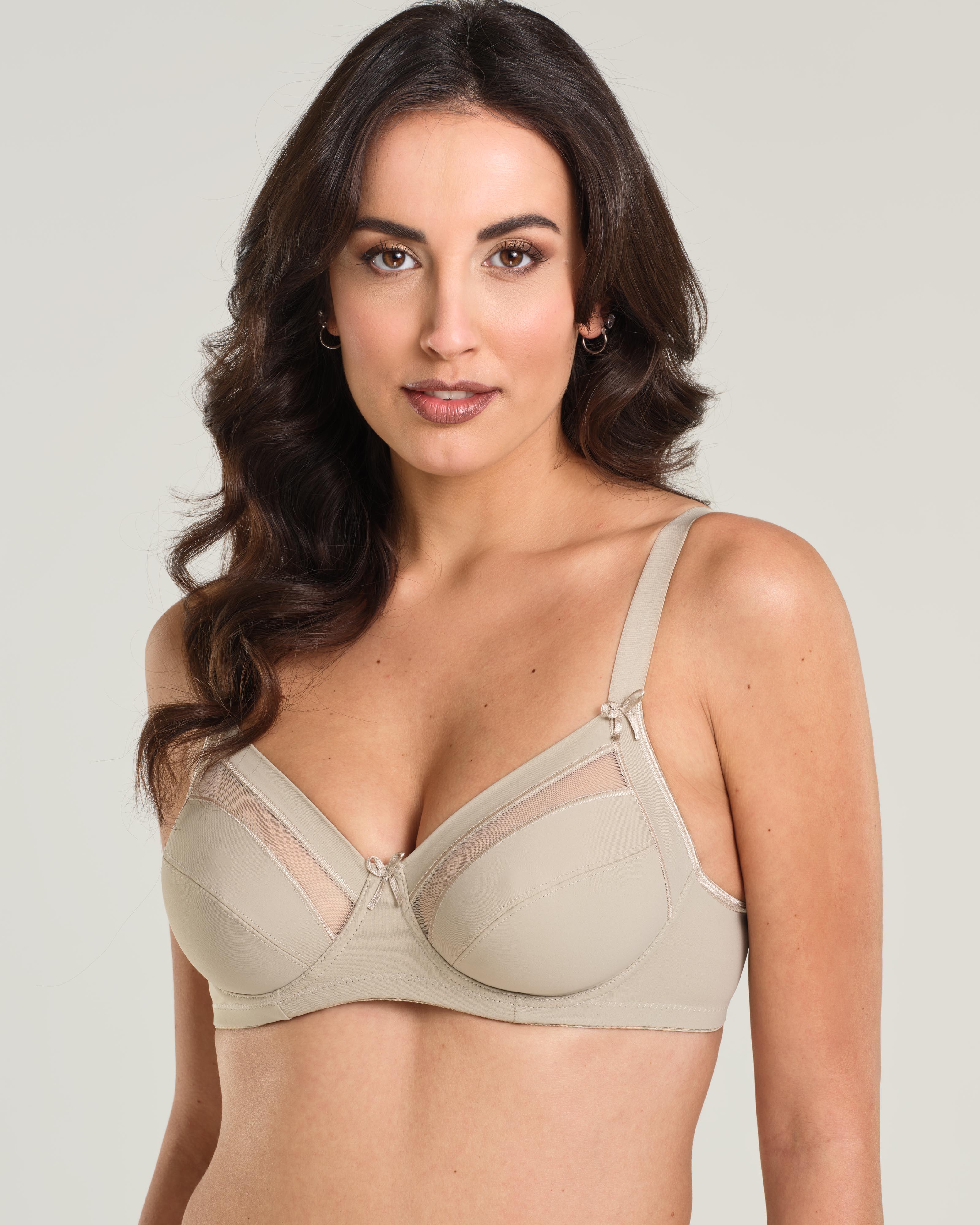 Reggiseno con ferretto in tessuto elasticizzato e inserti in tulle – Coppa B