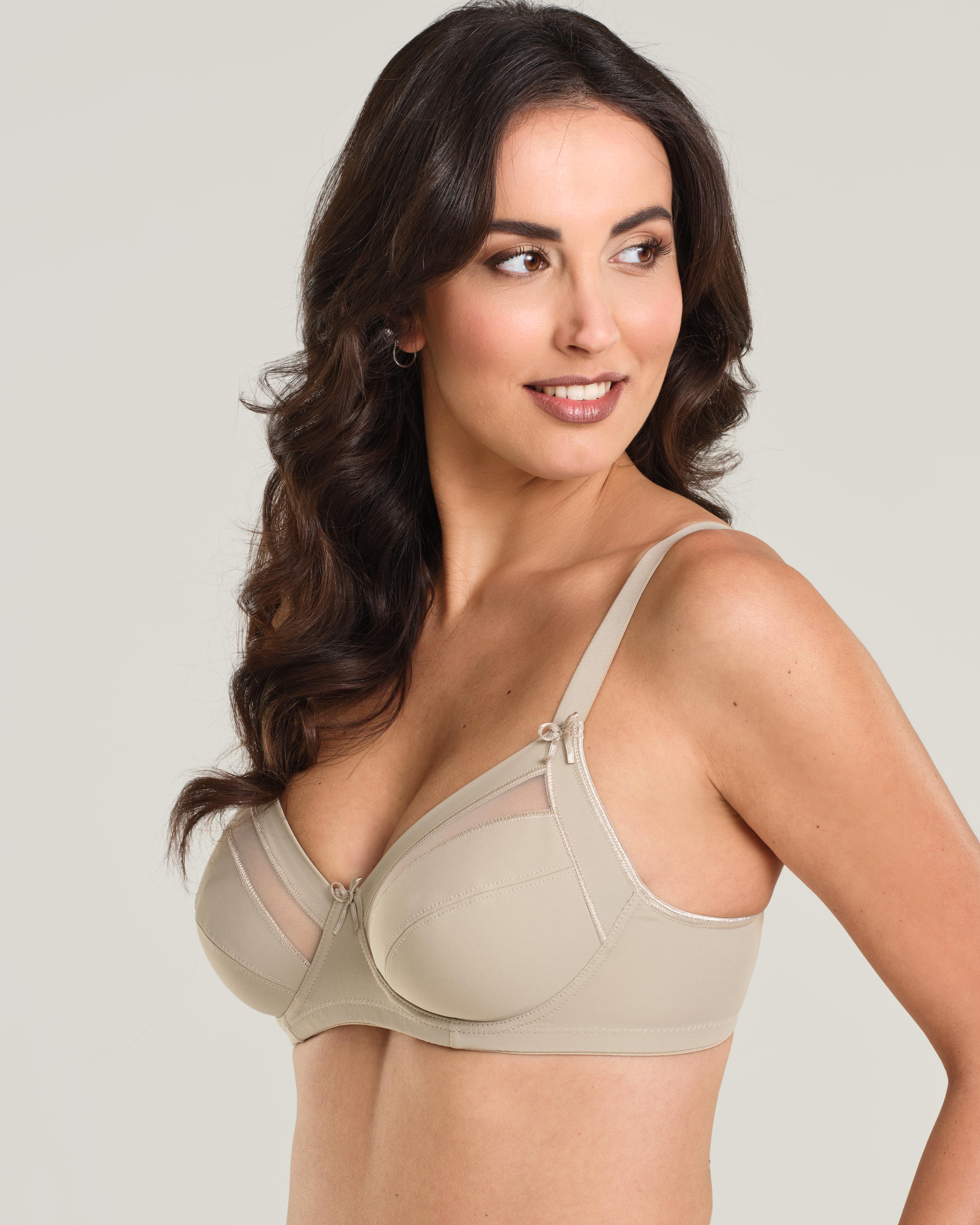 Reggiseno con ferretto in tessuto elasticizzato e inserti in tulle – Coppa B