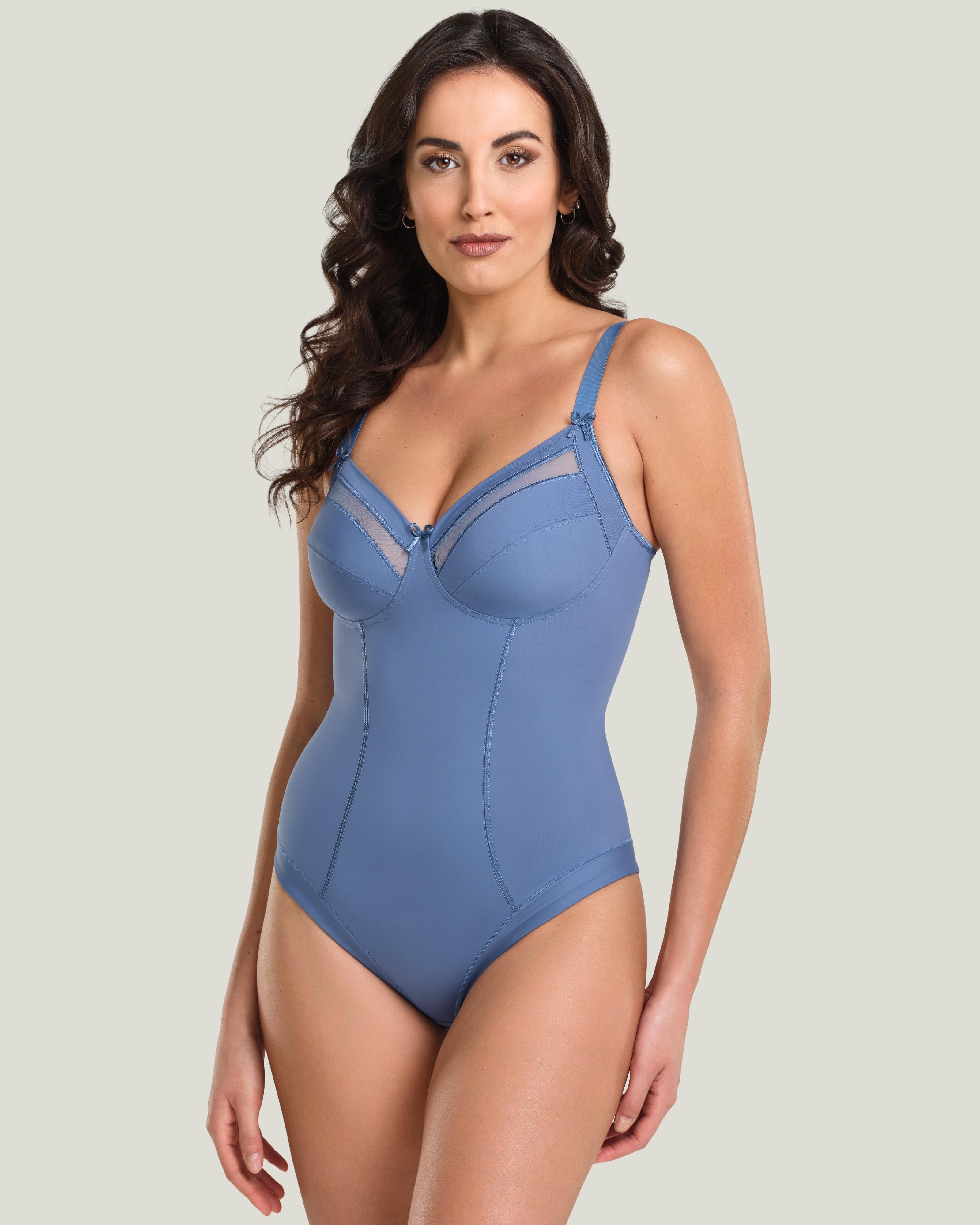 Body in tessuto elasticizzato e tulle – Coppa B