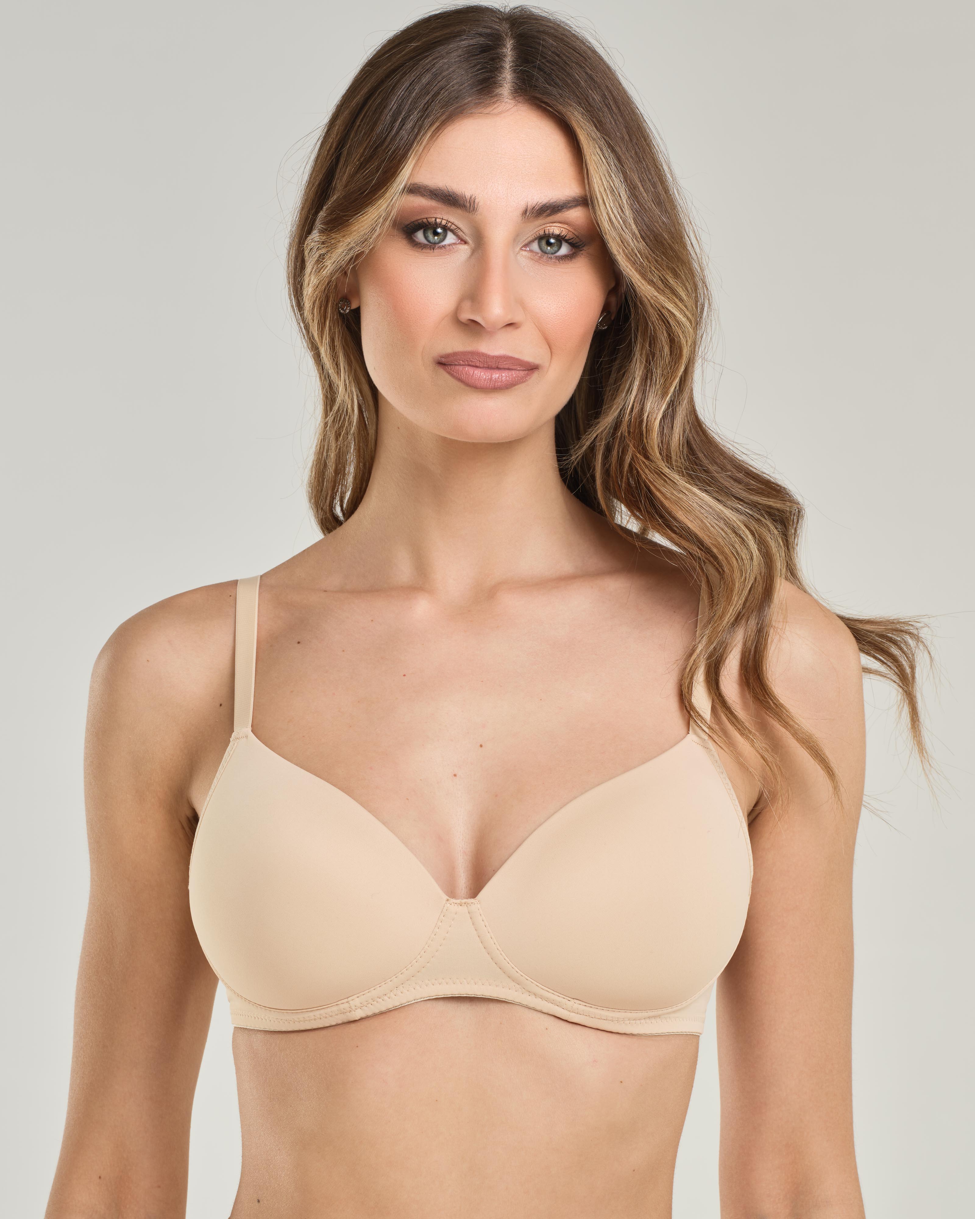 Reggiseno con coppa imbottita senza ferretto, in microfibra elasticizzata - Coppa B