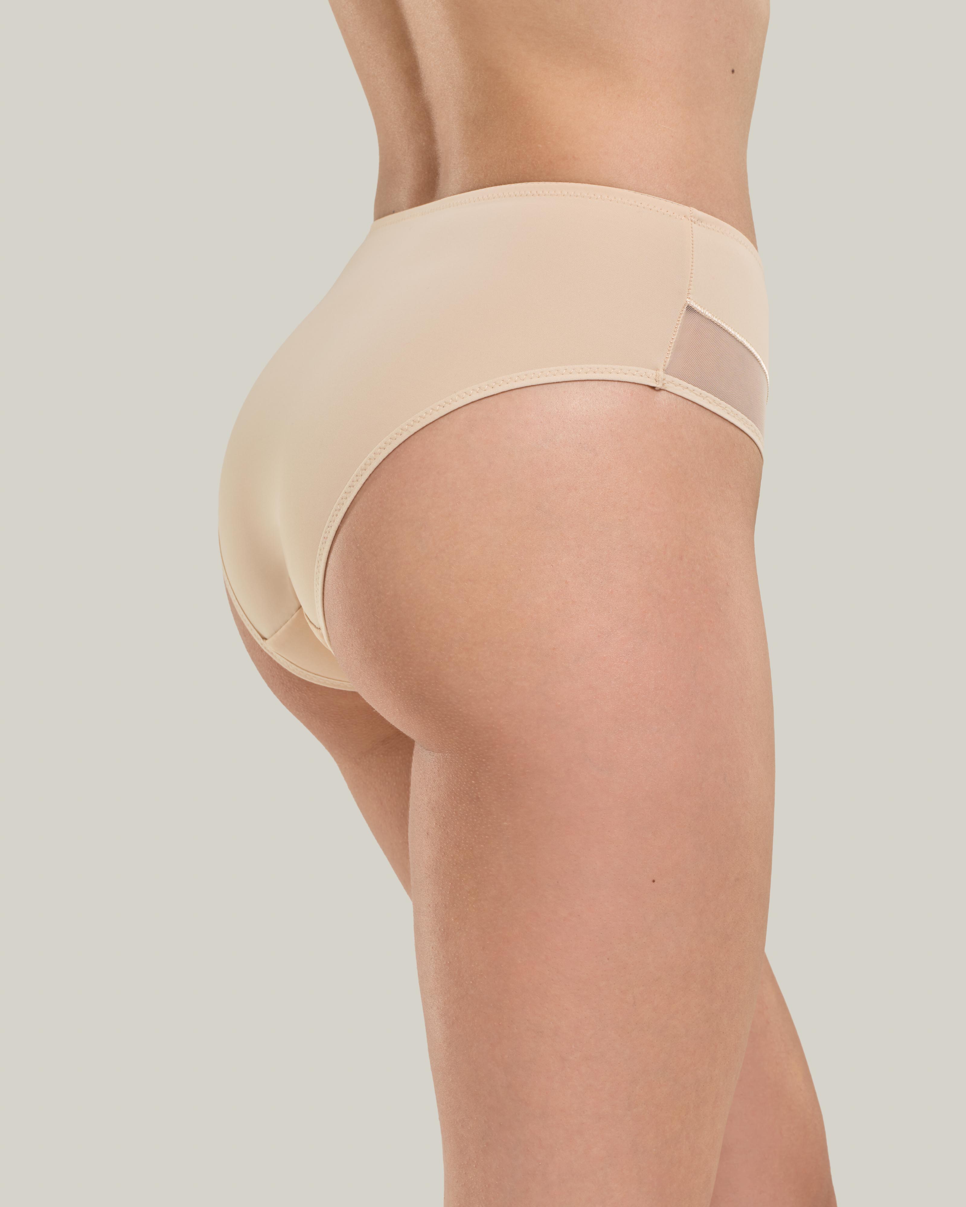 Slip in tessuto elasticizzato con inserti in  tulle