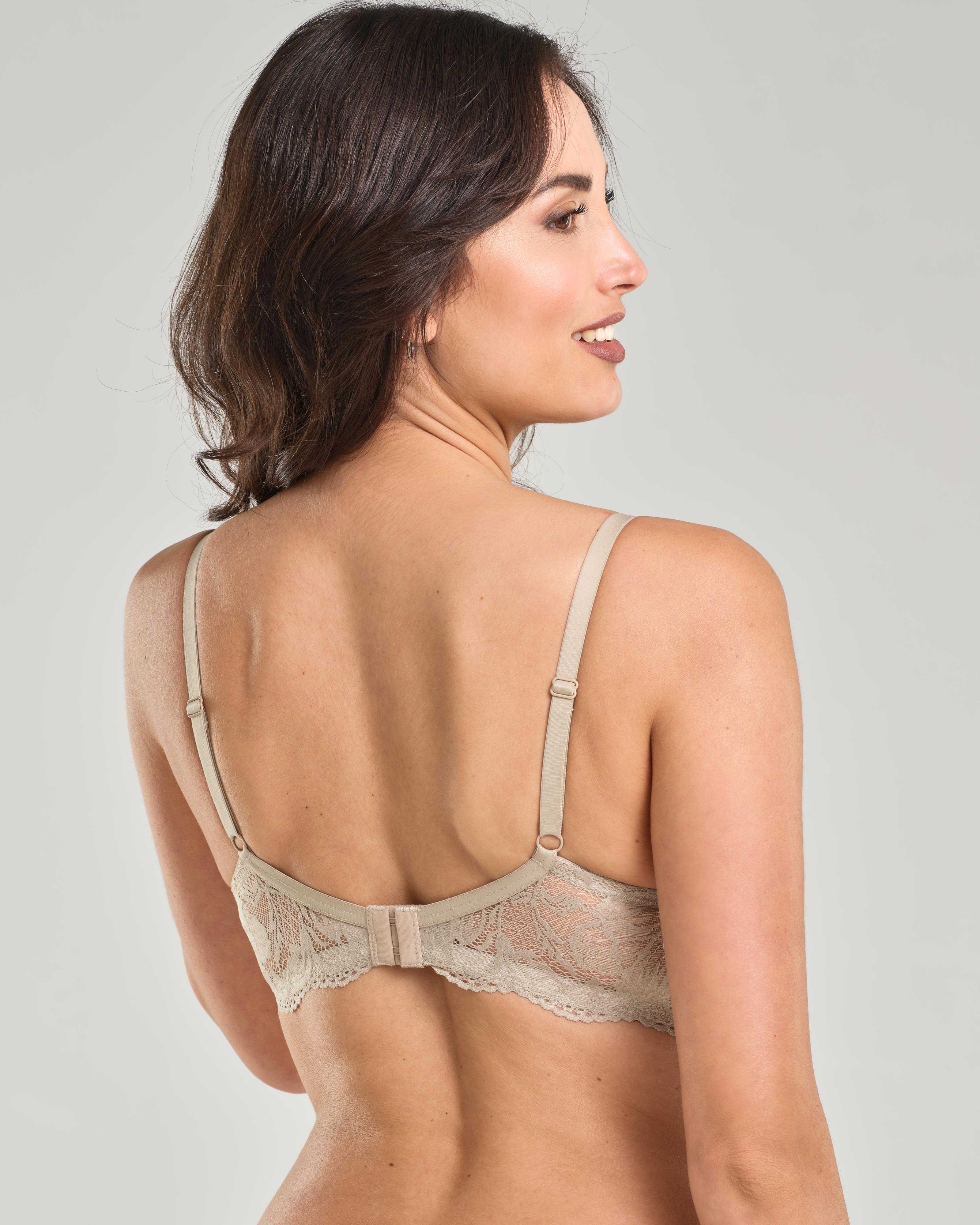 Reggiseno con ferretto e coppa imbottita graduata, inserti in pizzo elastico jacquardtronic