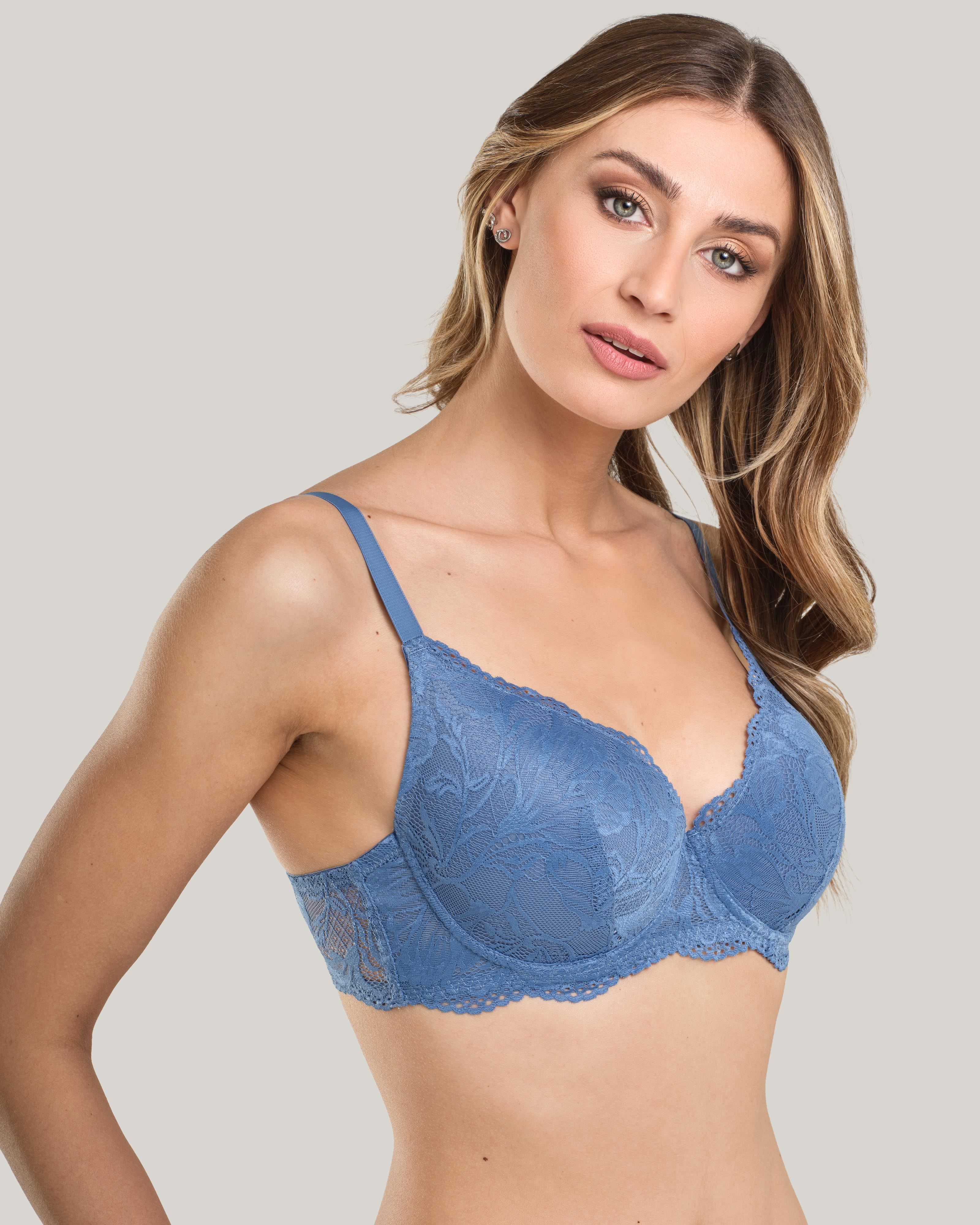 Reggiseno imbottito con ferretto in pizzo jacquardtronic – Coppa B