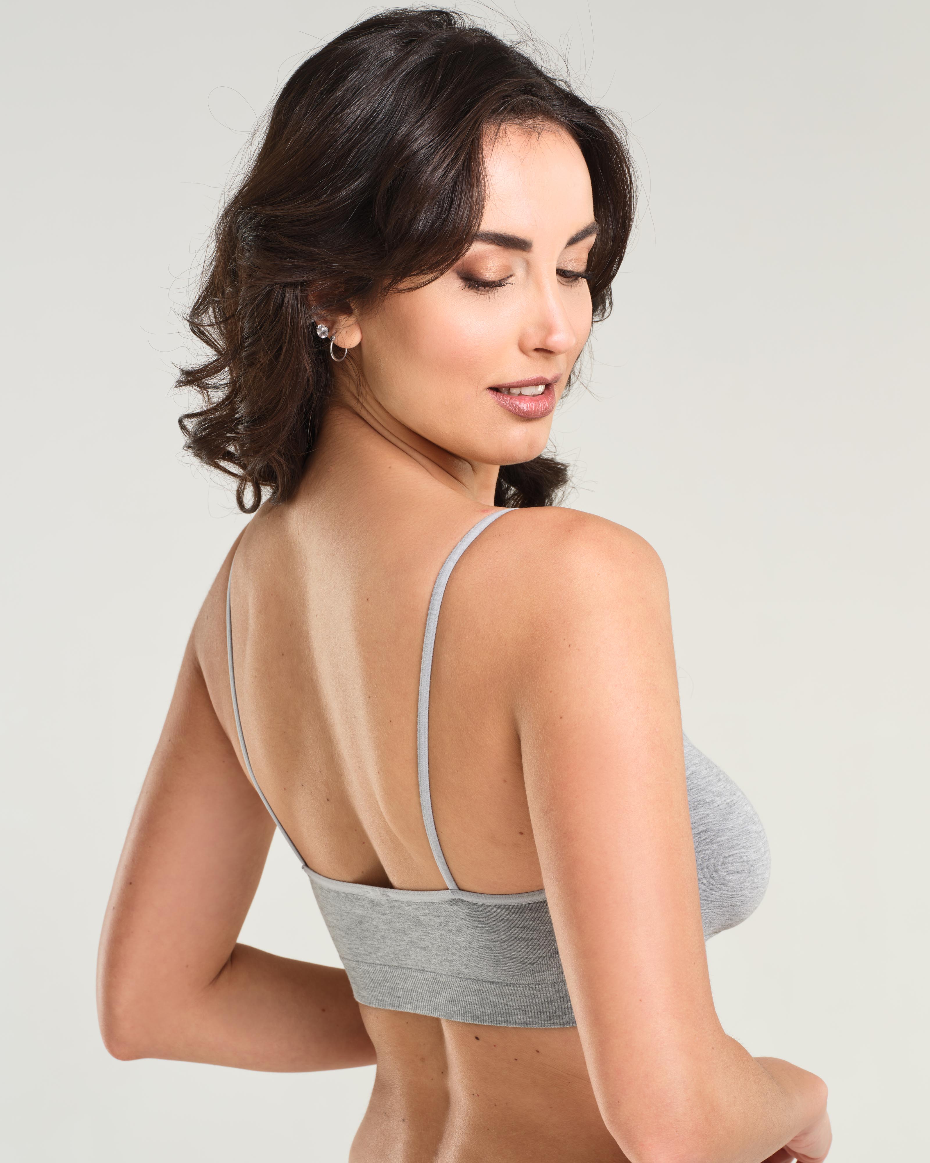 Bralette con spalline sottili in setosa fibra di bamboo, traspirante e antibatterica