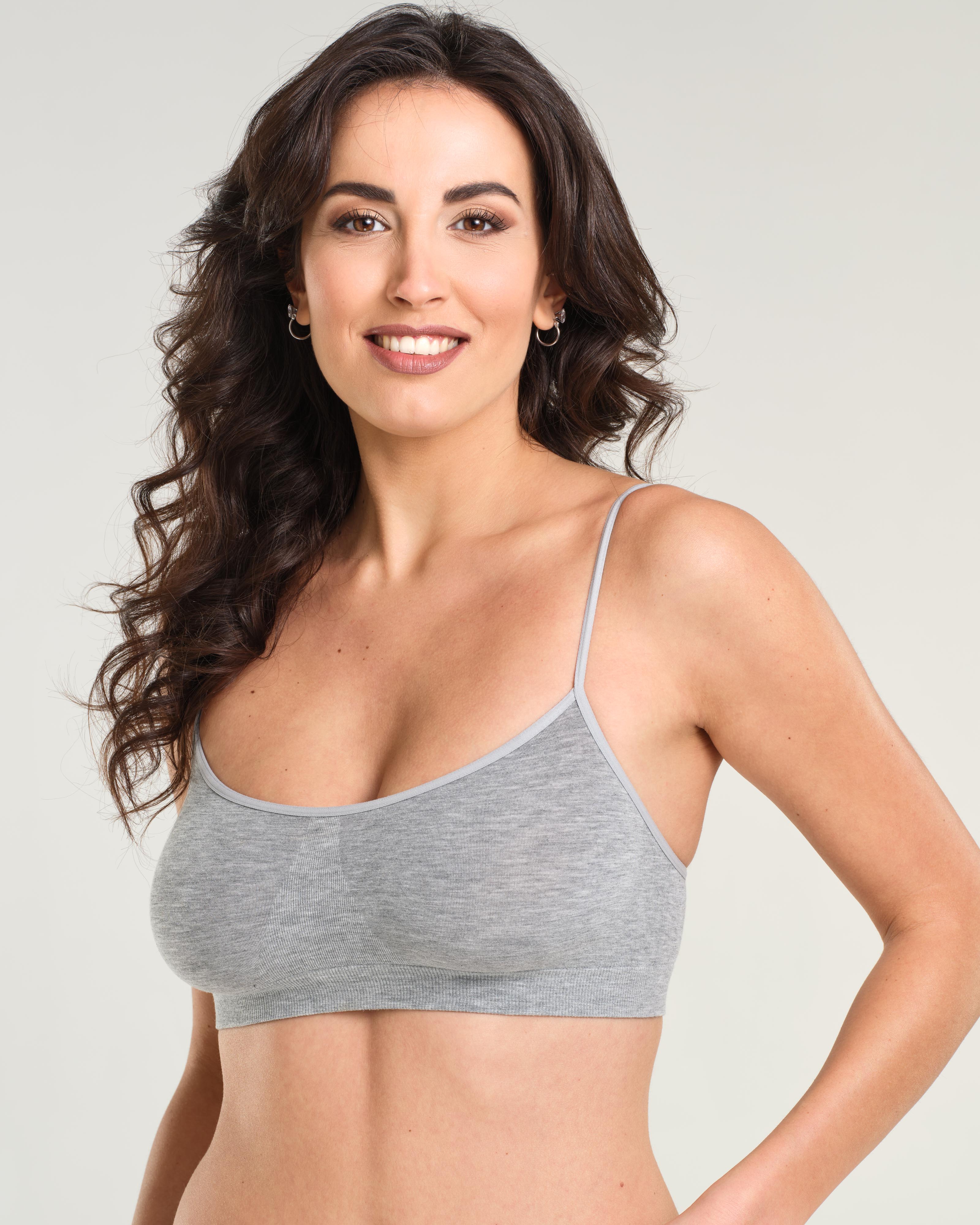 Bralette con spalline sottili in setosa fibra di bamboo, traspirante e antibatterica