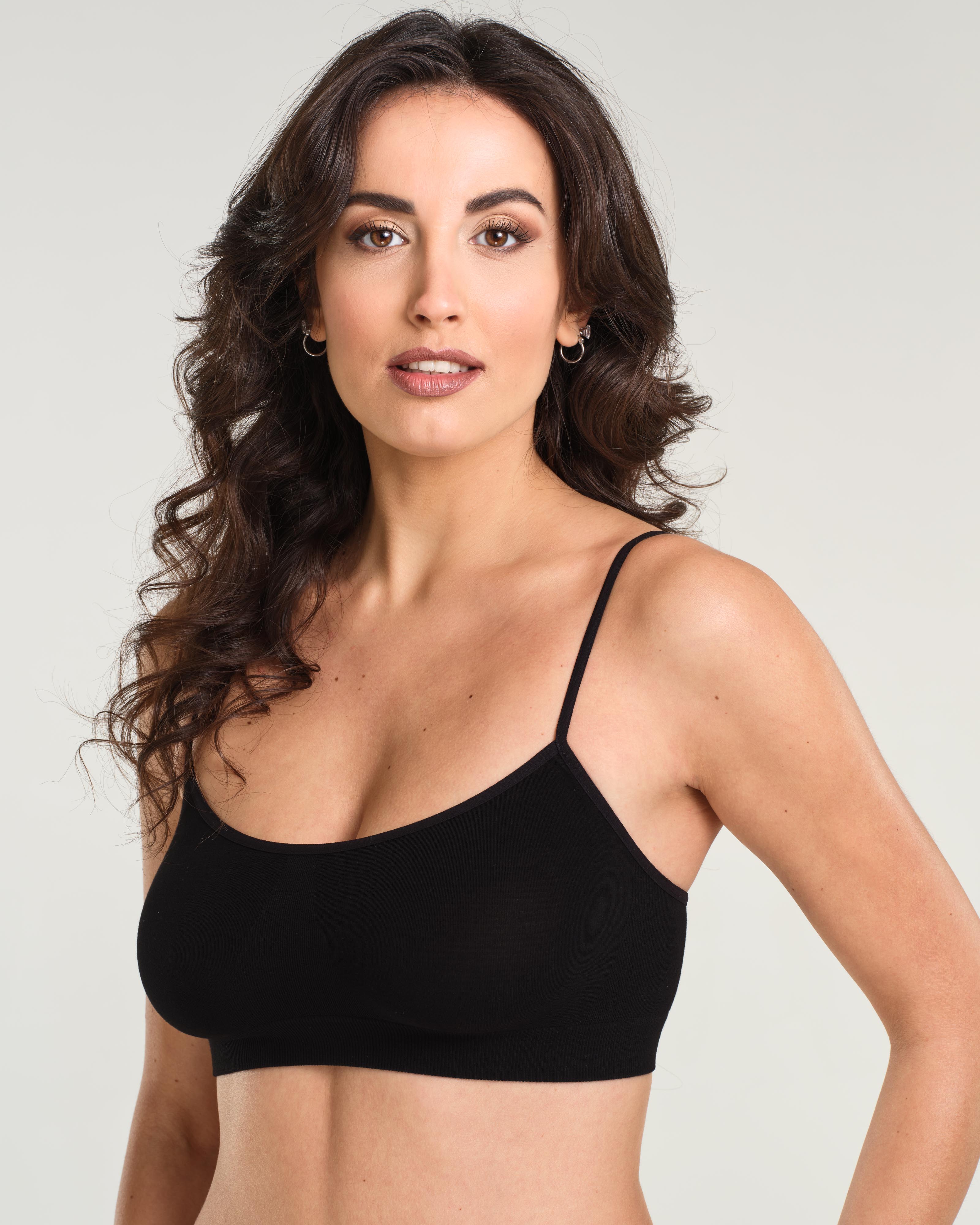 Bralette con spalline sottili in setosa fibra di bamboo, traspirante e antibatterica