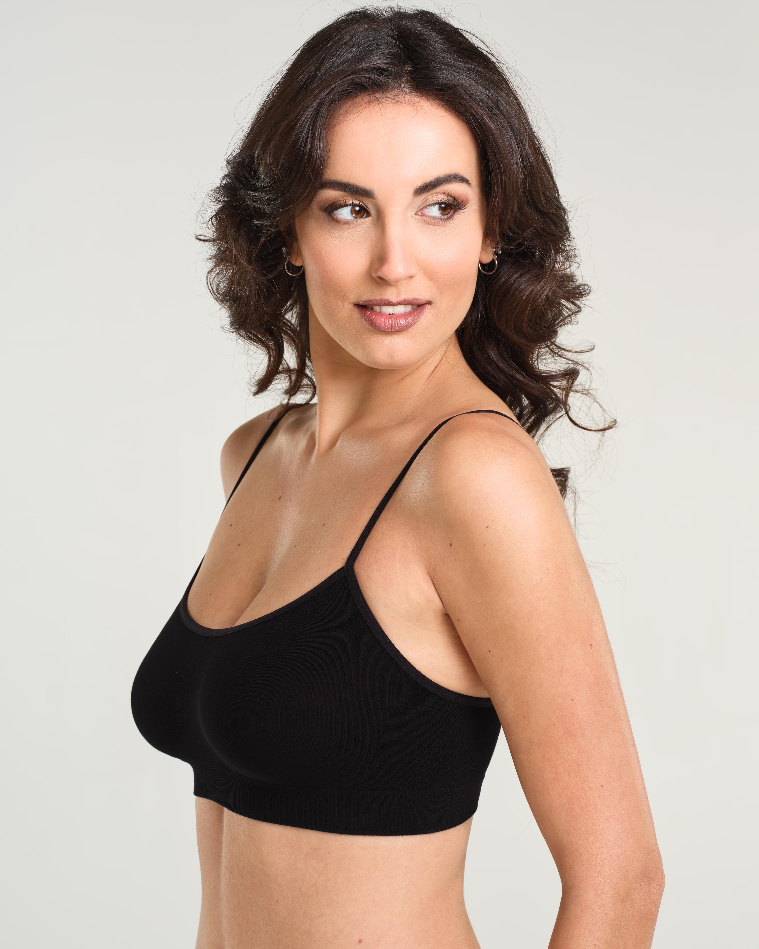 Bralette con spalline sottili in setosa fibra di bamboo, traspirante e antibatterica